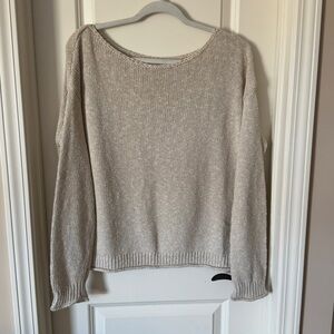 White + Warren Summer Knit Boatneck Sweater